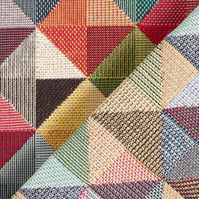 Dekostoff Gobelin bunte Retro-Rauten,  image number 4