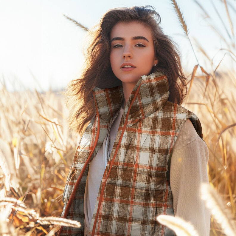 Steppstoff Flanell Karo | Poppy Fabrics – beige, image number 7
