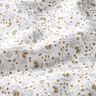 Musselin/ Doppel-Krinkel Gewebe abstraktes Blumenmuster – weiss/gelboliv,  thumbnail number 2