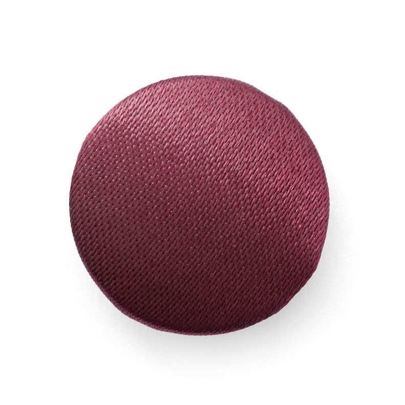Bezogener Knopf, Brautsatin – bordeauxrot,  image number 1