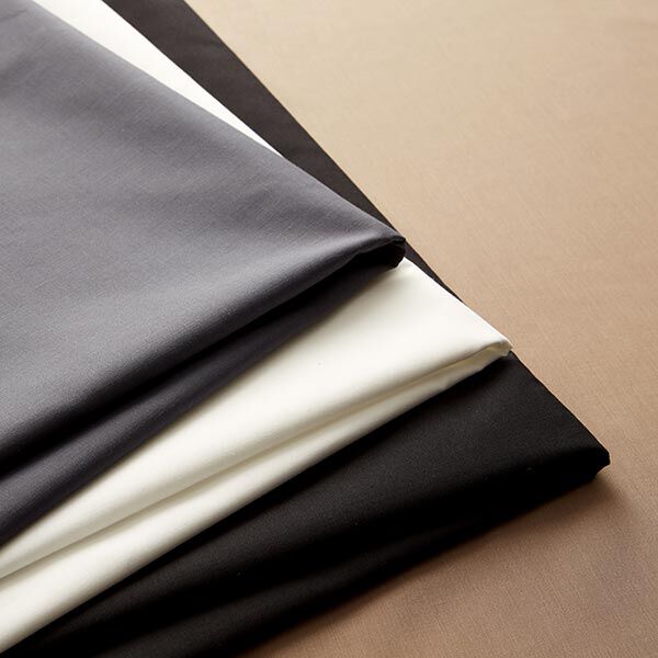 Polyester-Baumwoll-Mix pflegeleicht – schwarz | Reststück 100cm