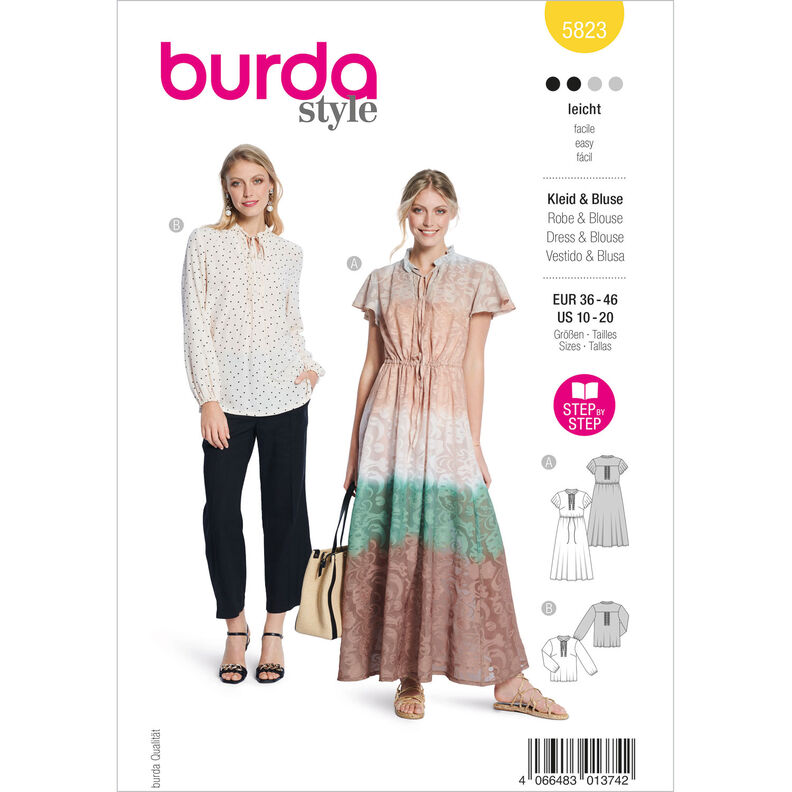 Kleid / Bluse | Burda 5823 | 36-46,  image number 1