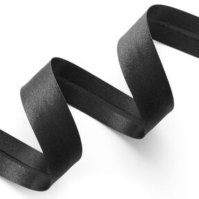 Schrägband Satin [20 mm] – schwarz, 