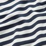 French Terry Sommersweat garngefärbte Streifen – wollweiss/marineblau,  thumbnail number 2