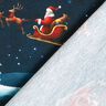 French Terry Sommersweat Der Weihnachtsmann kommt | Glitzerpüppi – nachtblau/chili,  thumbnail number 4