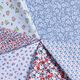 Baumwollpopeline Bi-Color-Blumen – jeansblau/hellblau,  thumbnail number 5