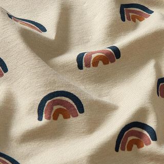 Baumwolljersey Regenbögen – sand, 