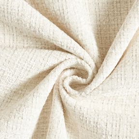 Polsterstoff Chenille Uni – wollweiss, 