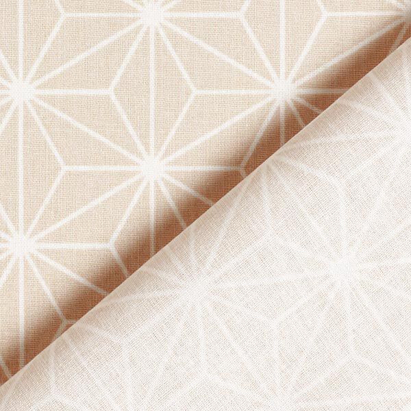 Baumwollstoff Cretonne Japanische Sterne Asanoha – sand,  image number 5