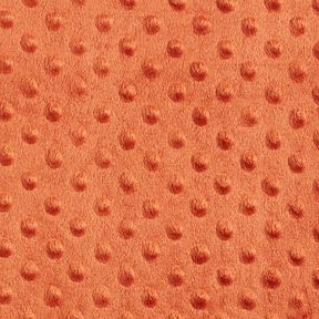 Kuschelfleece geprägte Punkte – terracotta, 