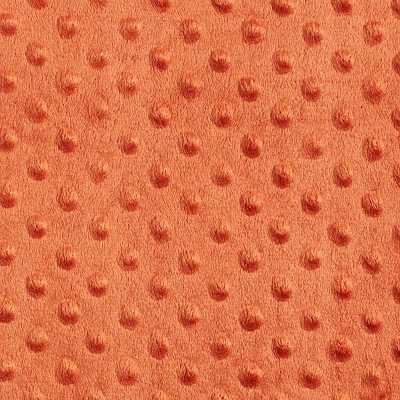 Kuschelfleece geprägte Punkte – terracotta,  image number 1