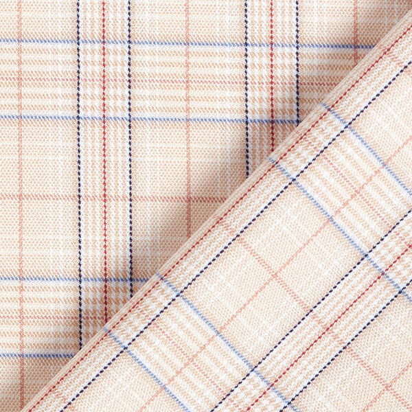 Hosenstoff Stretch Glencheck – hellbeige | Reststück 100cm