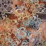 Jacquard Jersey Blumen mit Batik – burgunder/steingrau,  thumbnail number 1