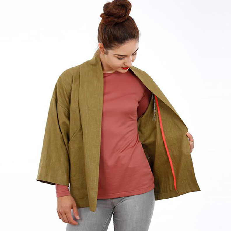 FRAU SINA Kimonojacke mit schrägen Taschen | Studio Schnittreif | XS-XXL,  image number 3