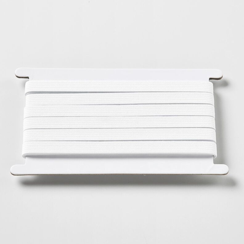 Glattes Gummiband [5 m | 10 mm] – weiss,  image number 1