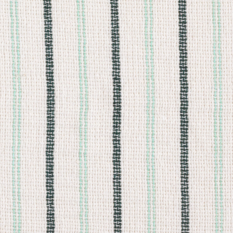Baumwollstoff Gitterstruktur Längstreifen – weiss/pfefferminz,  image number 1