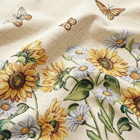 Dekopanel Gobelin Sonnenblumen – hellbeige/sonnengelb, 