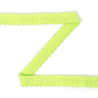 Elastisches Spitzen-Einfassband (Falzgummi) [12 mm] - apfelgrün, 