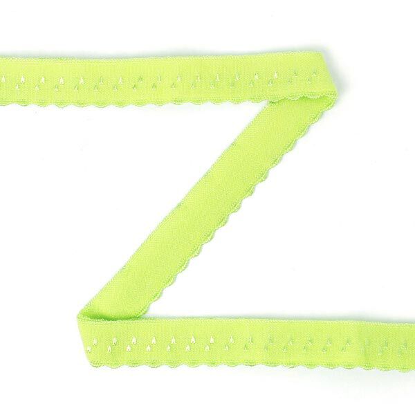 Elastisches Spitzen-Einfassband (Falzgummi) [12 mm] - apfelgrün,  image number 1