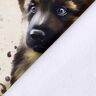 French Terry Sommersweat Schäferhund Panel | Glitzerpüppi – hellbeige,  thumbnail number 4