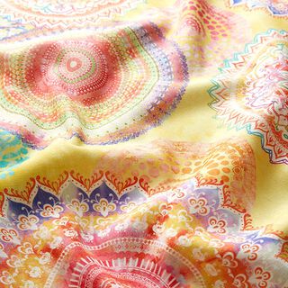 Outdoorstoff Canvas Mandala – hellgelb, 