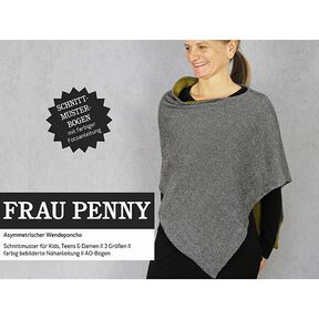 FRAU PENNY asymmetrischer Wendeponcho | Studio Schnittreif | Onesize, 