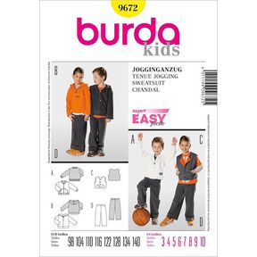 Jogginganzug | Burda 9672 | 98-140, 