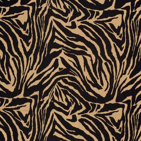 Viskosejersey Zebraprint – mocca/schwarz, 