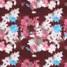 Baumwolljersey verwischte Blumen Digitaldruck – merlot/blau,  thumbnail number 1