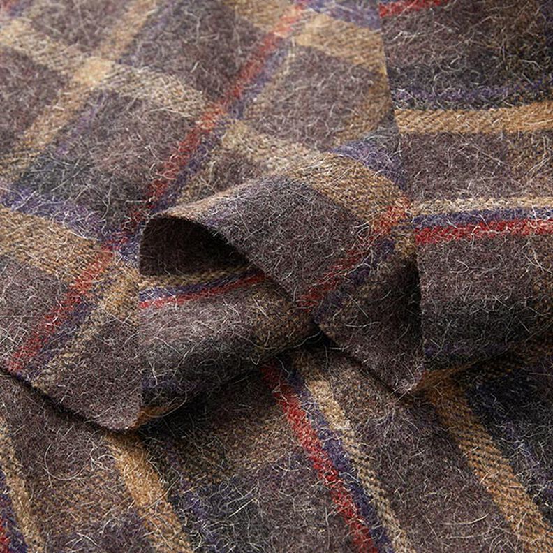 Schurwoll-Mix Karo – dunkeltaupe,  image number 4