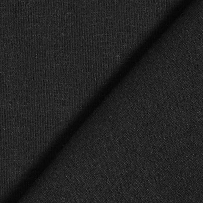 Baumwolljersey Medium Uni – schwarz,  image number 3