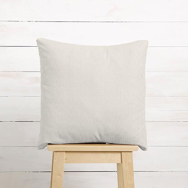 Dekostoff Jacquard dezentes Chevron – dunkelbeige