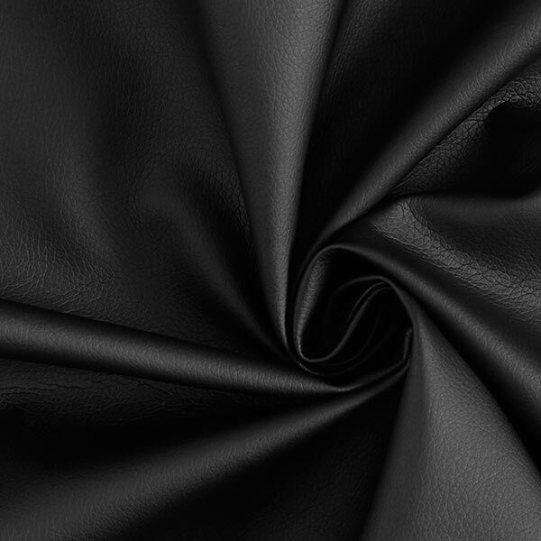 Polsterstoff Lederimitat natürliche Optik – schwarz, image number 1