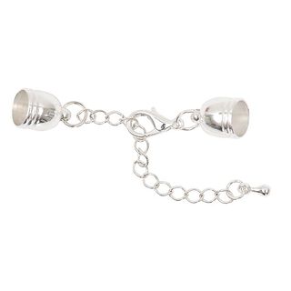 Endverschluss mit Kette (70 x 10 mm) 2 – silber, 