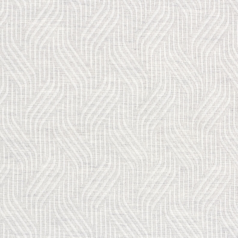 Dekostoff Jacquard Wellenlinien – hellgrau, image number 1