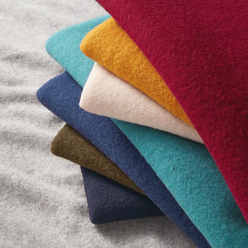 Woll-Fleece reine Schurwolle Uni – wollweiss, image number 6