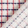 Grober Bouclé Karo – weiss/beere,  thumbnail number 4