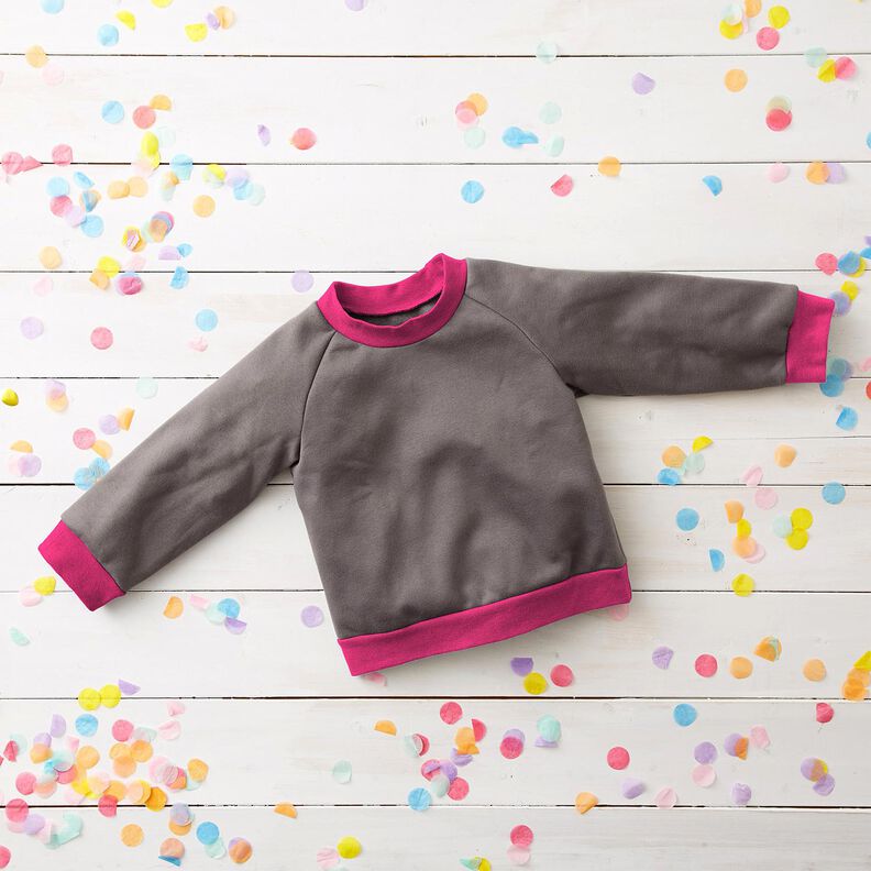 Bündchenstoff Uni – intensiv pink, image number 4