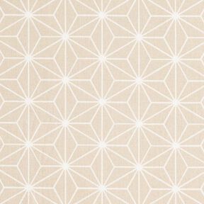 Baumwollstoff Cretonne Japanische Sterne Asanoha – sand, 