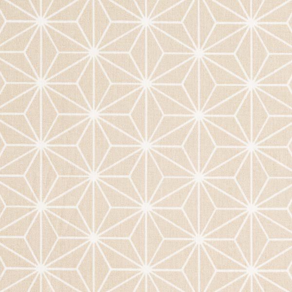 Baumwollstoff Cretonne Japanische Sterne Asanoha – sand