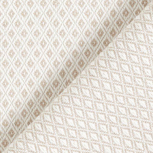 Dekostoff Jacquard kleine Rauten – dunkelbeige