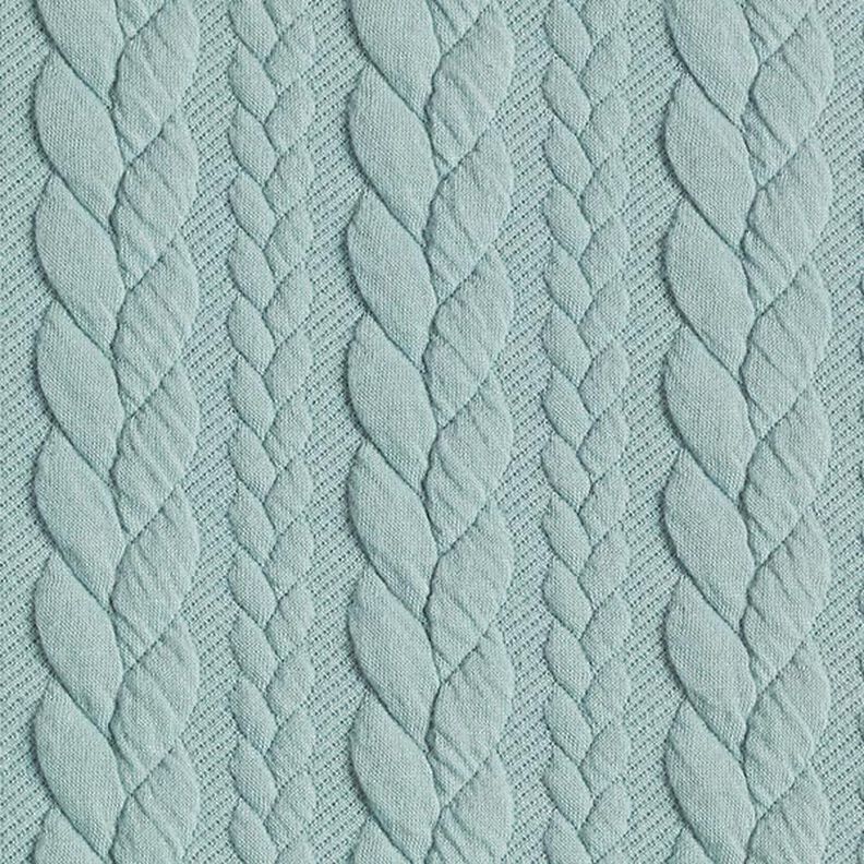 Jerseyjacquard Cloqué Zopfmuster – mint,  image number 1