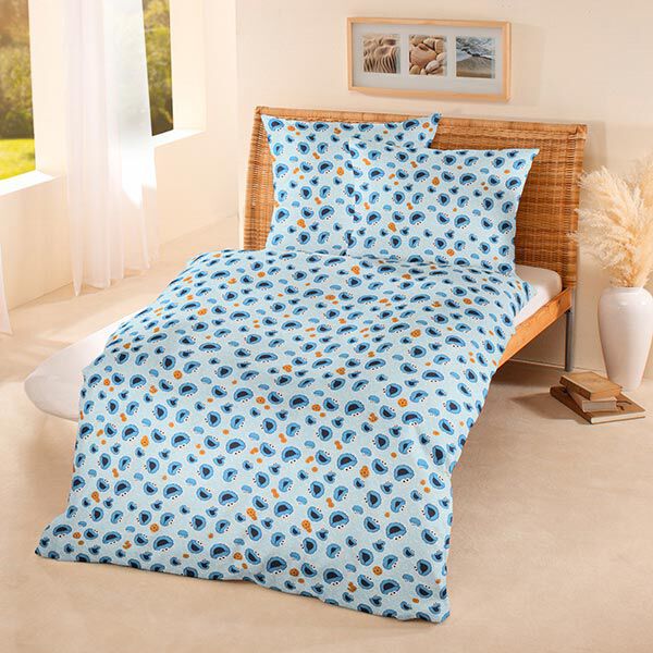 Dekostoff Cretonne Krümelmonster | CPLG – babyblau/königsblau, image number 5