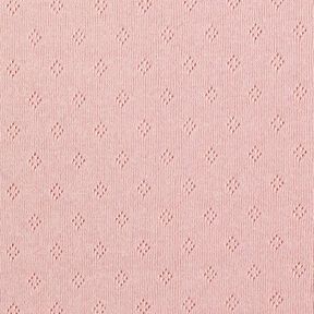 Feinstrickjersey mit Lochmuster – altrosa, 