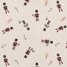 Baumwollstoff Popeline kleine Nussknacker – helltaupe,  thumbnail number 1
