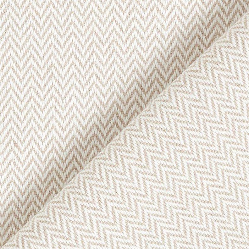 Dekostoff Jacquard dezentes Chevron – dunkelbeige,  image number 3
