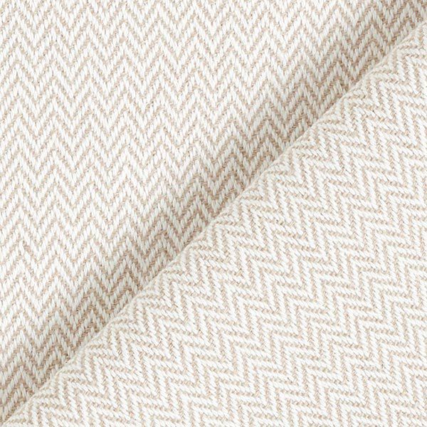 Dekostoff Jacquard dezentes Chevron – dunkelbeige