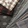 Mantelstoff Woll-Mix kleines Karo – beige/blau,  thumbnail number 7