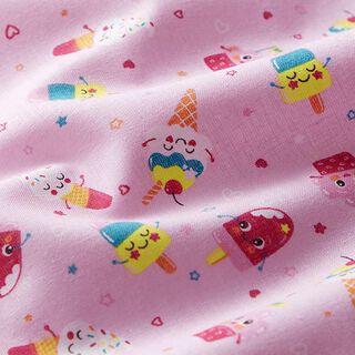 Baumwollstoff Cretonne Eiscreme – rosa, 