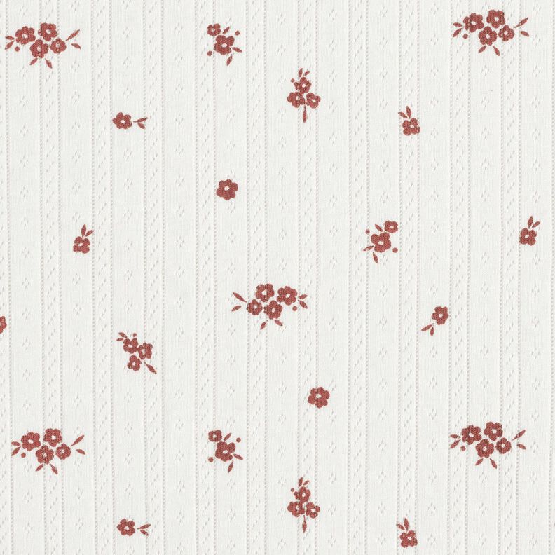 Ajour Baumwolljersey Landhausblumen – elfenbein,  image number 1